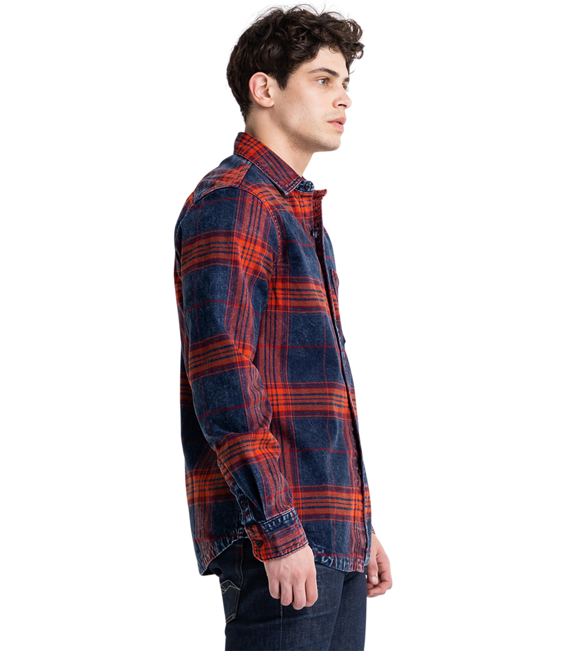 インディゴチェック コットンツイルシャツ 詳細画像 インディゴ 3